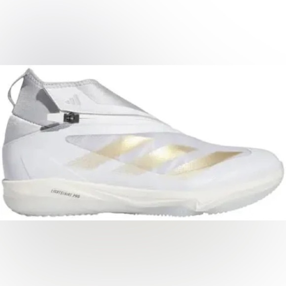 adidas White and Gold Athletic Shoes